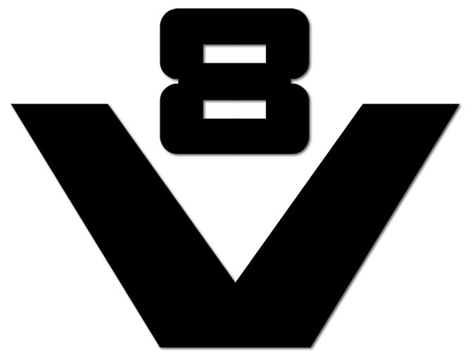 Sticker V8 logo oud - V8SHOP - OFFICIAL V8POWER MERCHANDISE
